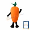 Cartoon Carrot With Leaves Mascot Costume