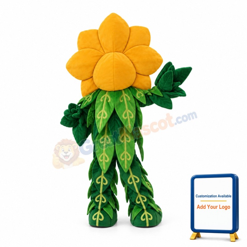 Thriving Faceless Sunflower Mascot Costume