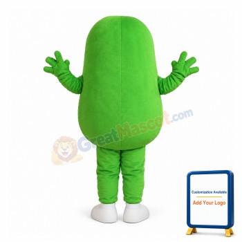Protruding Eyes Green Bean Mascot Costume