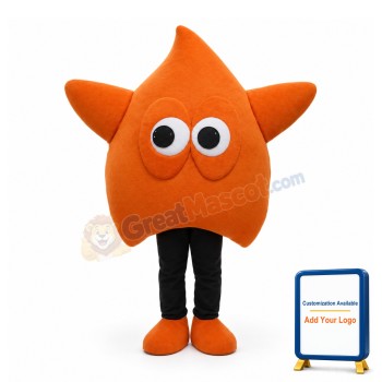 Orange Water Drop Mascot Costume
