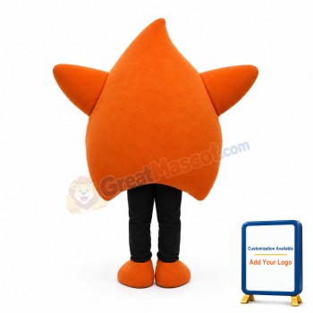 Orange Water Drop Mascot Costume