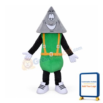 Grey Triangle Head Doll Mascot Costume