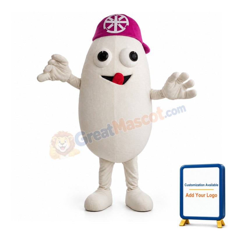 Savory Rice In Purple Cap Mascot Costume
