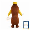 Brown Long Beverage Bottle Mascot Costume