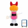 Pink Eyes Powerpuff Girl Mascot Costume