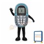 Vintage Button Phone Mascot Costume