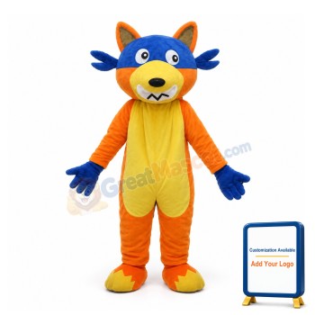 Cunning Orange Blindfolded Fox Mascot Costume