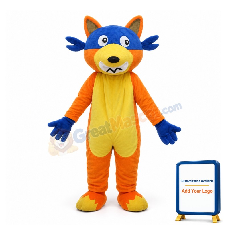 Cunning Orange Blindfolded Fox Mascot Costume