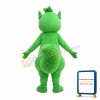 Protruding Front Tooth Green Squirrel Mascot Costume