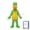 Shaved Head Green & Yellow Duck Mascot Costume