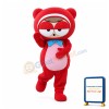 Pink Belly Cute Red Bear Mascot Costume