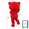 Pink Belly Cute Red Bear Mascot Costume