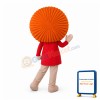 Orange Hair Child With Red M Shirt Mascot Costume