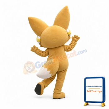 Lovely Fox With Headphone Microphone Mascot Costume