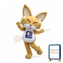 Lovely Fox With Headphone Microphone Mascot Costume