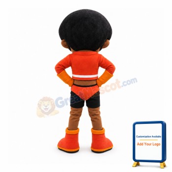Serious Black Man Mascot Costume