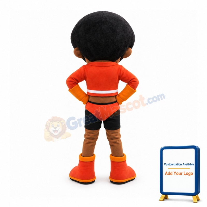 Serious Black Man Mascot Costume