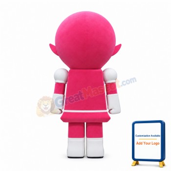 Square Body Pink Robot Mascot Costume