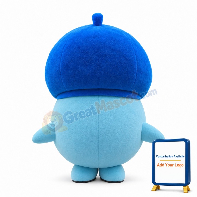Light Blue Little Mushroom Mascot Costume