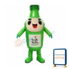Green Cartoon Sake Bottle Mascot Costume