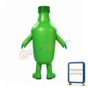 Green Cartoon Sake Bottle Mascot Costume