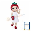 Wearing White Dress Tomato Girl Mascot Costume