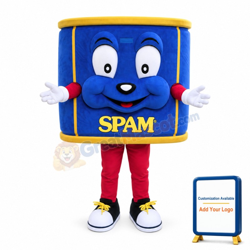 Blue Luncheon Meat Can Mascot Costume