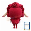 Big Head Red Fur Sheep Mascot Costume