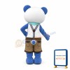 Tall Bear With Suspender Shorts Mascot Costume