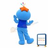 Blue Doll With Orange Starfish On Head Mascot Costume