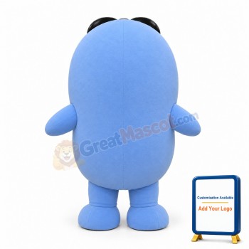 Blue Round Body Seal Mascot Costume