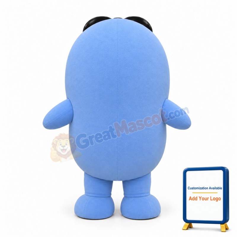 Blue Round Body Seal Mascot Costume