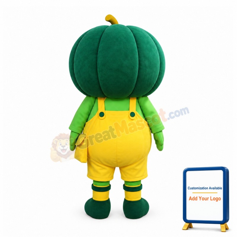 Green Pumpkin Baby With Yellow Pants Mascot Costume