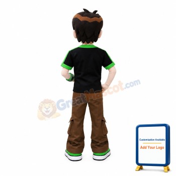 Green Eyes Number Ten Athlete Mascot Costume
