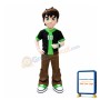 Green Eyes Number Ten Athlete Mascot Costume