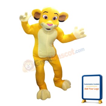 Little Yellow Lion Cub Mascot Costume