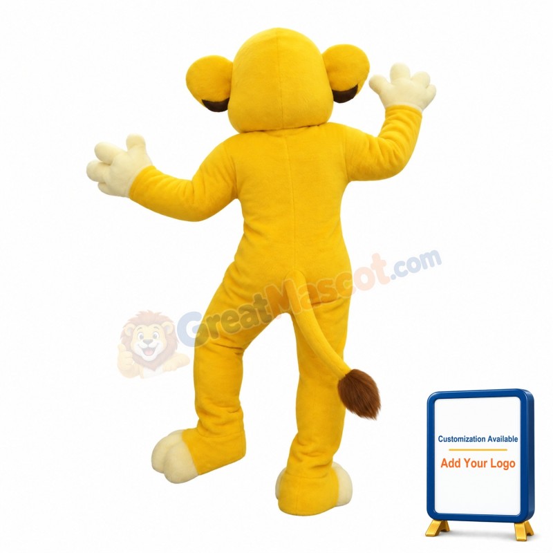 Little Yellow Lion Cub Mascot Costume