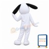 Long Ears Smirking White Dog Mascot Costume