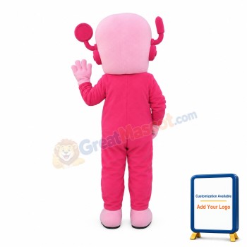 Big Head Pink Logger Vick Mascot Costume
