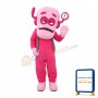 Big Head Pink Logger Vick Mascot Costume