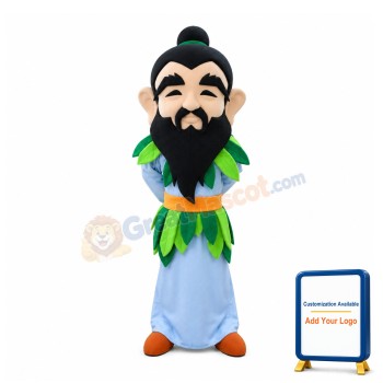 Black Beard Ancient Man Mascot Costume