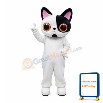 Black & White Face Little Cat Mascot Costume