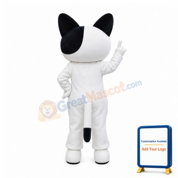 Black & White Face Little Cat Mascot Costume