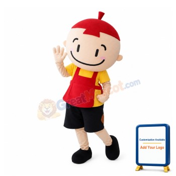 Smiling Face Little Boy Mascot Costume