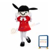 Beautiful Girl With Double Ponytails Mascot Costume