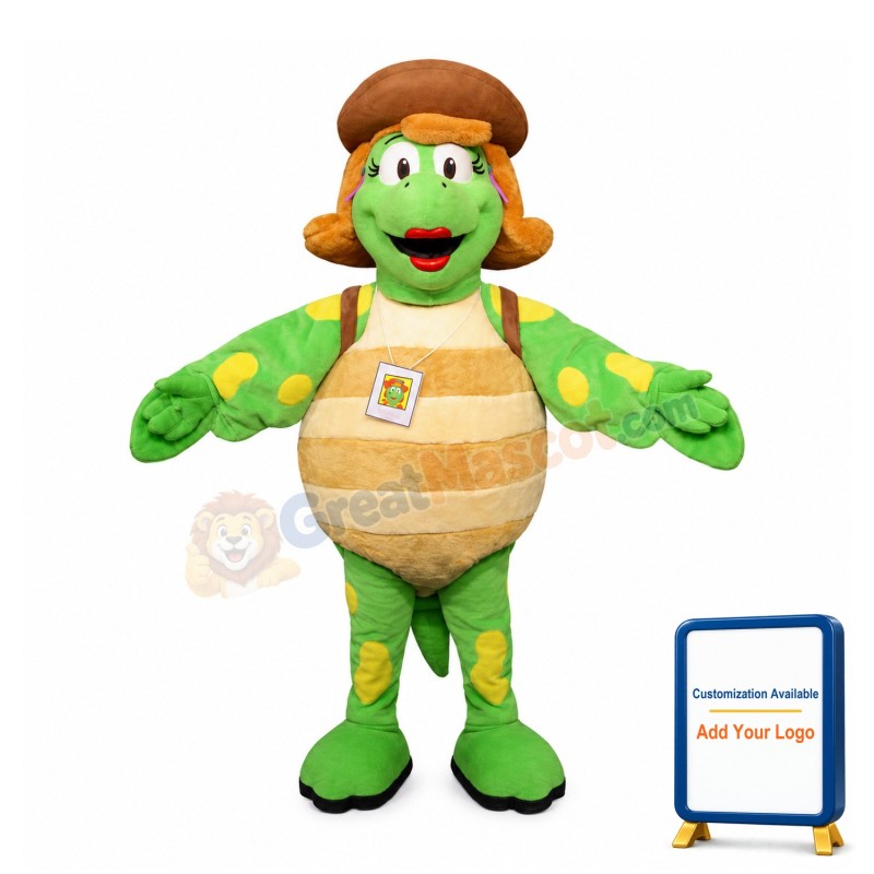 Red Lips Tortoise Lady Mascot Costume