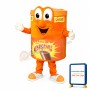 Orange Chocolate Drink Jar Mascot Costume