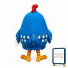 Round Body Blue Bird Mascot Costume