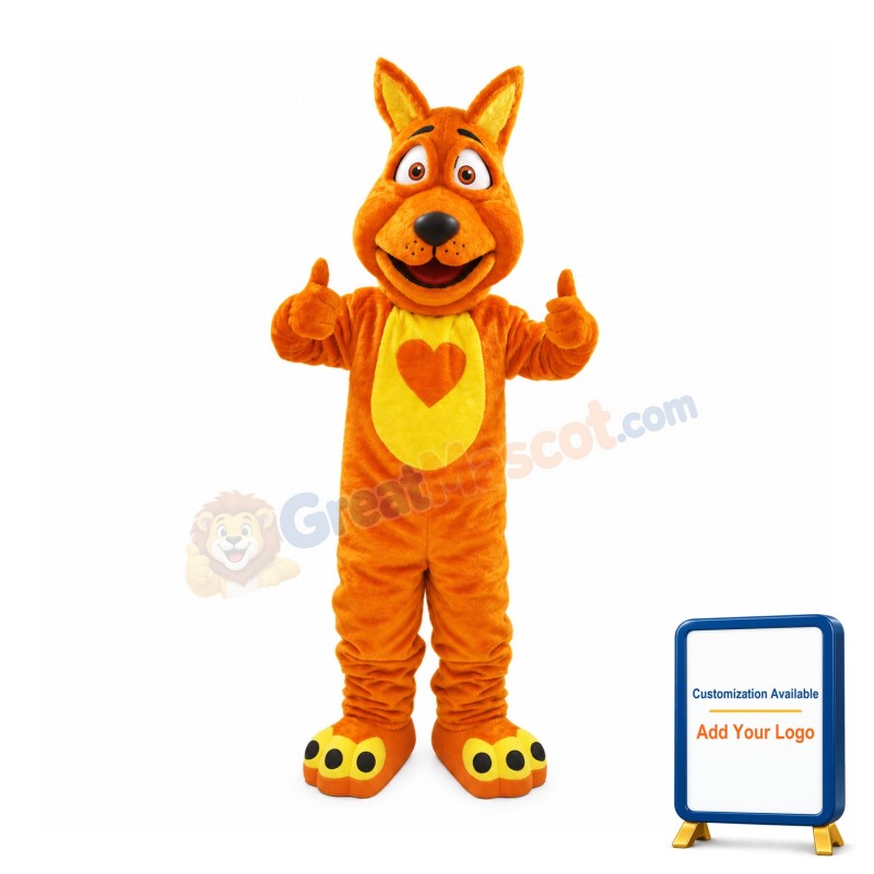 Brown Loving Dog Mascot Costume