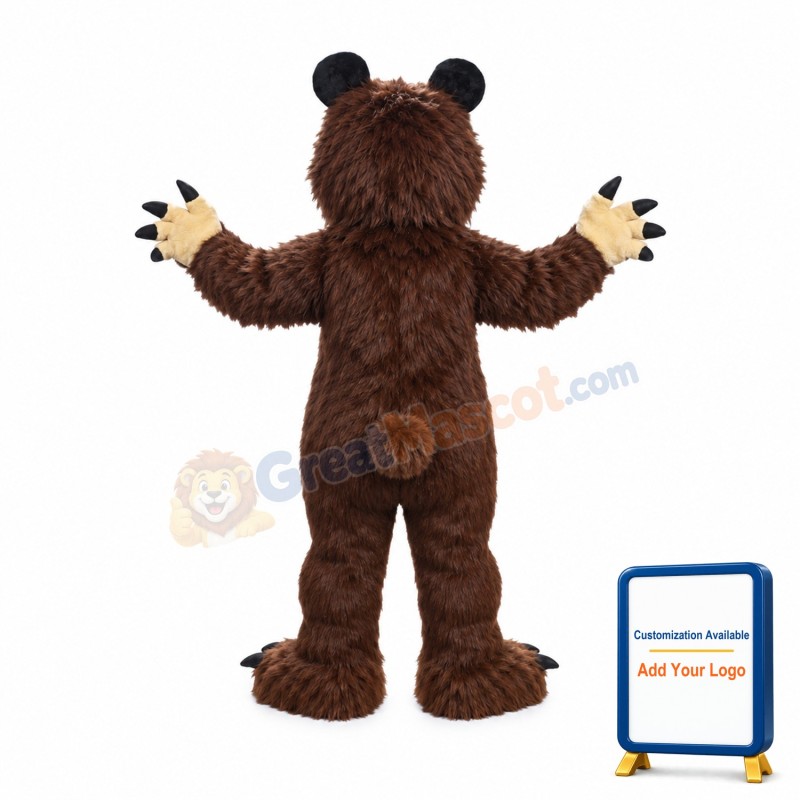 Long Fur Lion With Sharp Claws Mascot Costume